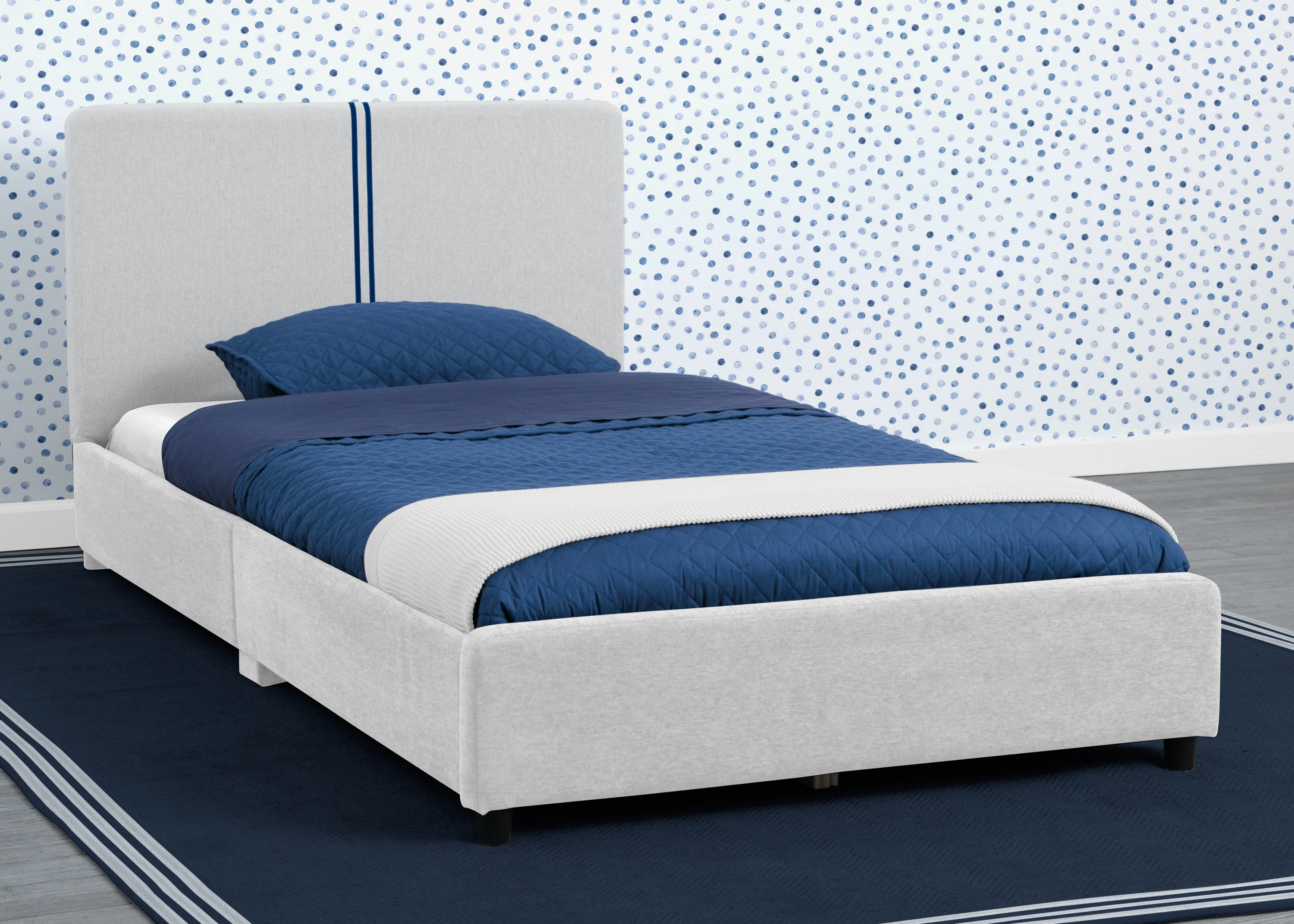 Upholstered Twin Bed with Headboard - Image 34