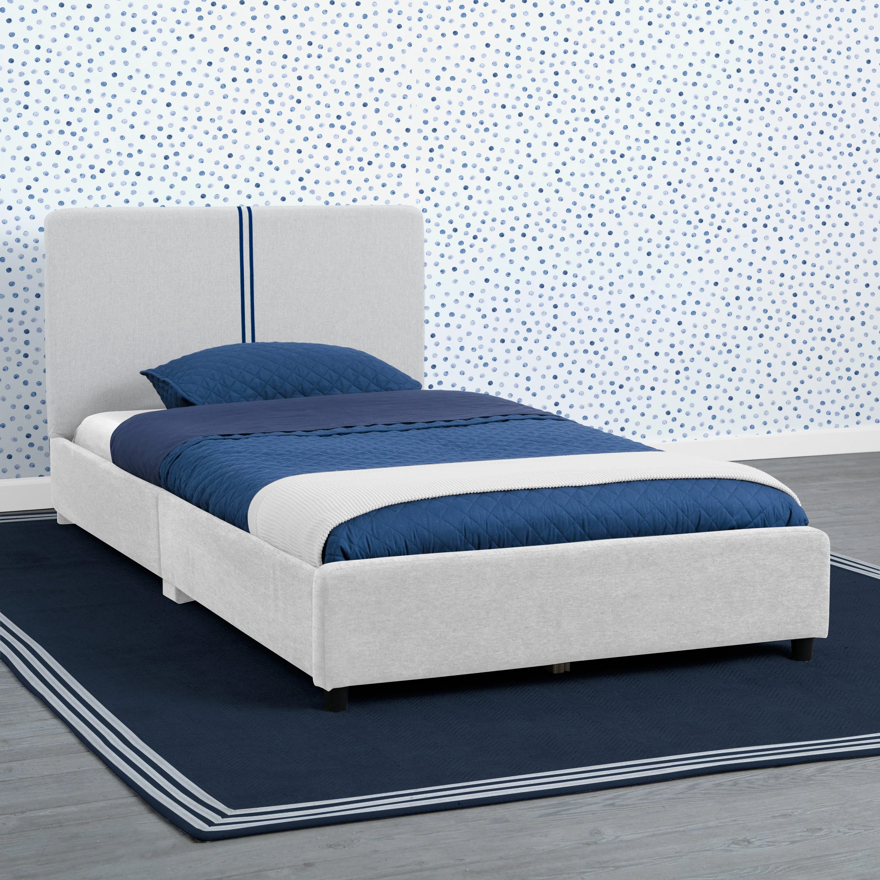 Upholstered Twin Bed with Headboard - Image 40
