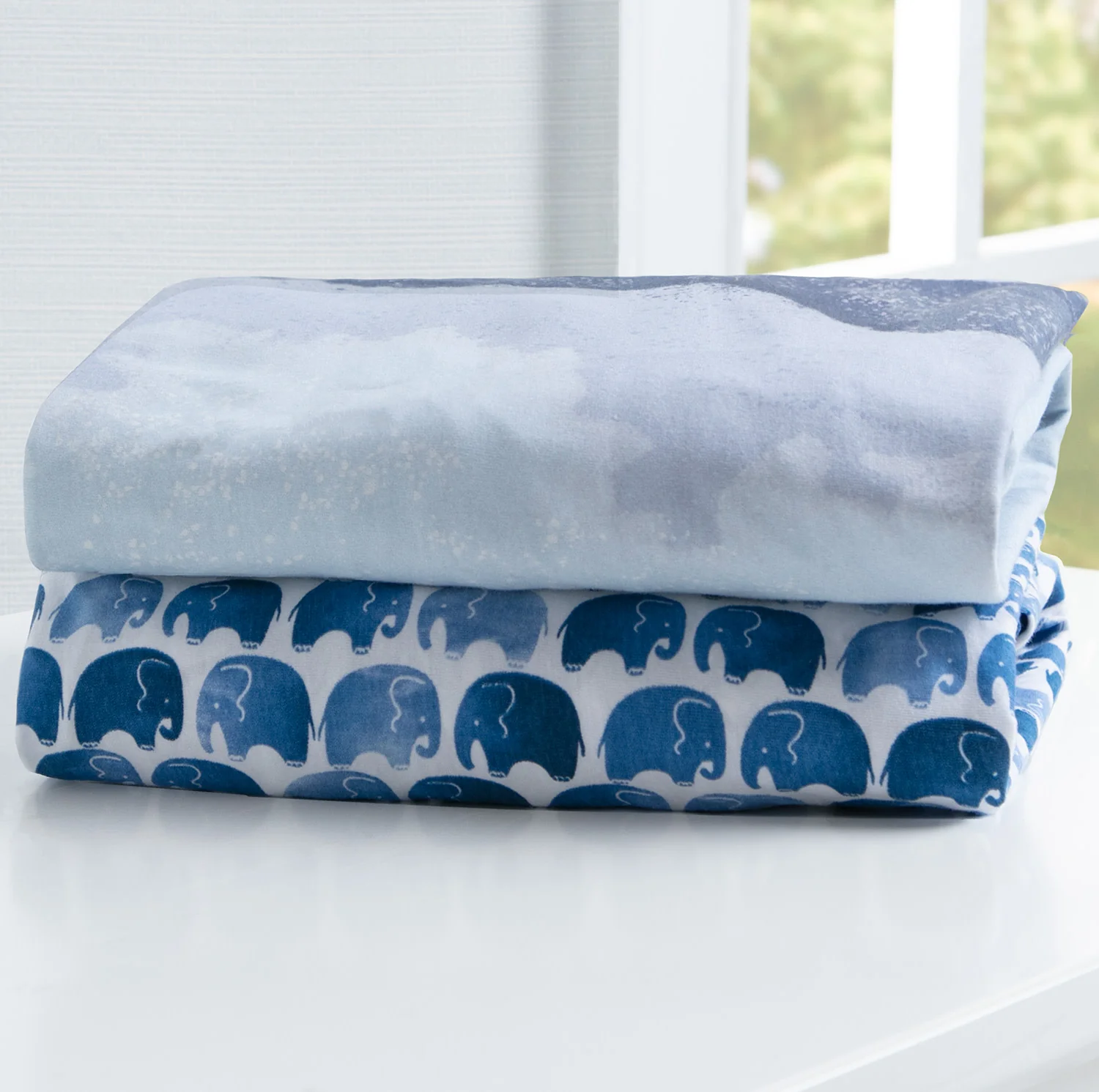 Watercolor Elephant Fitted Crib Sheets - 2 Pack - Image 8
