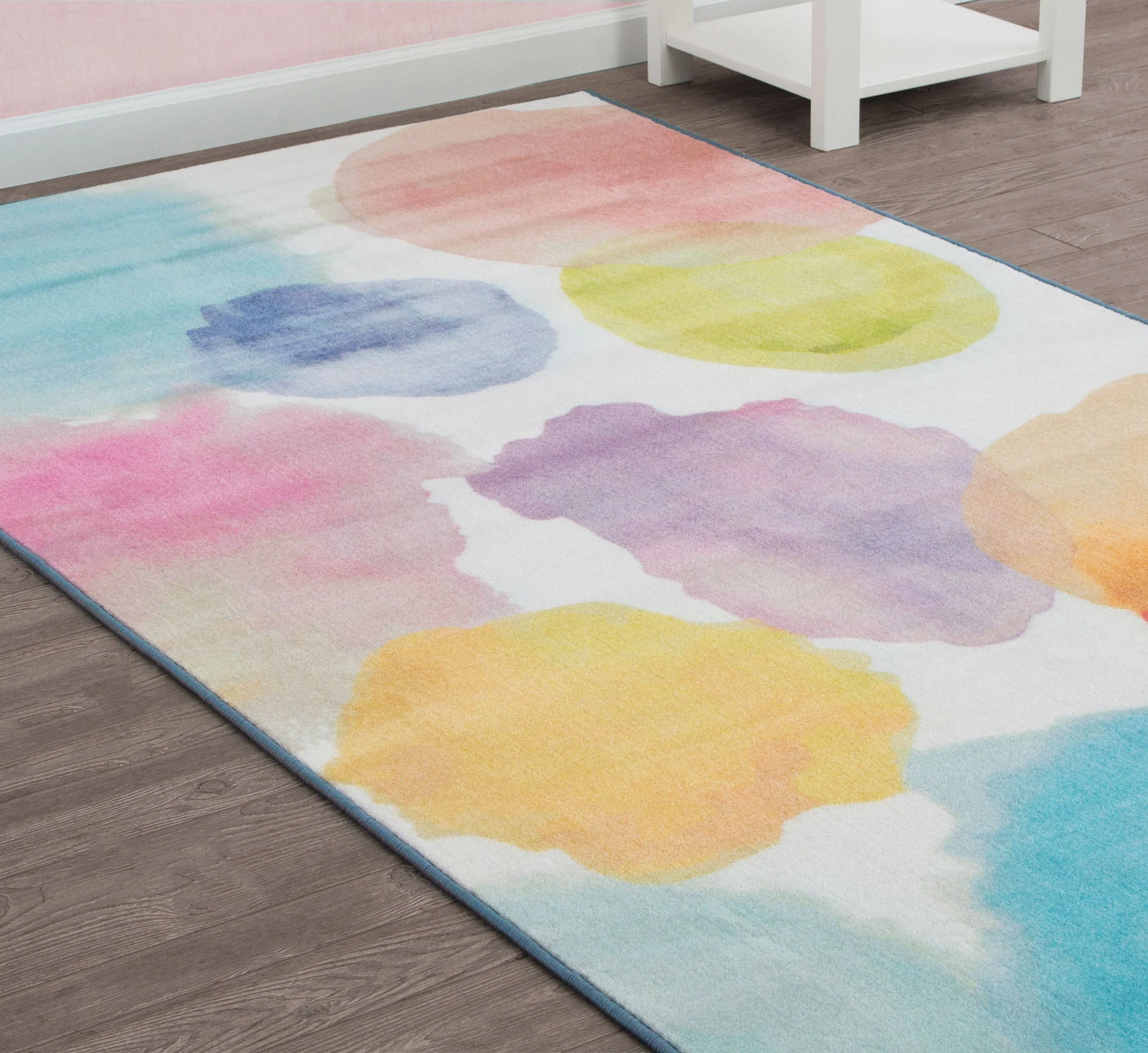 Watercolor Rectangle Area Rug for Kids, 53-Inch x 59-Inch - Image 5