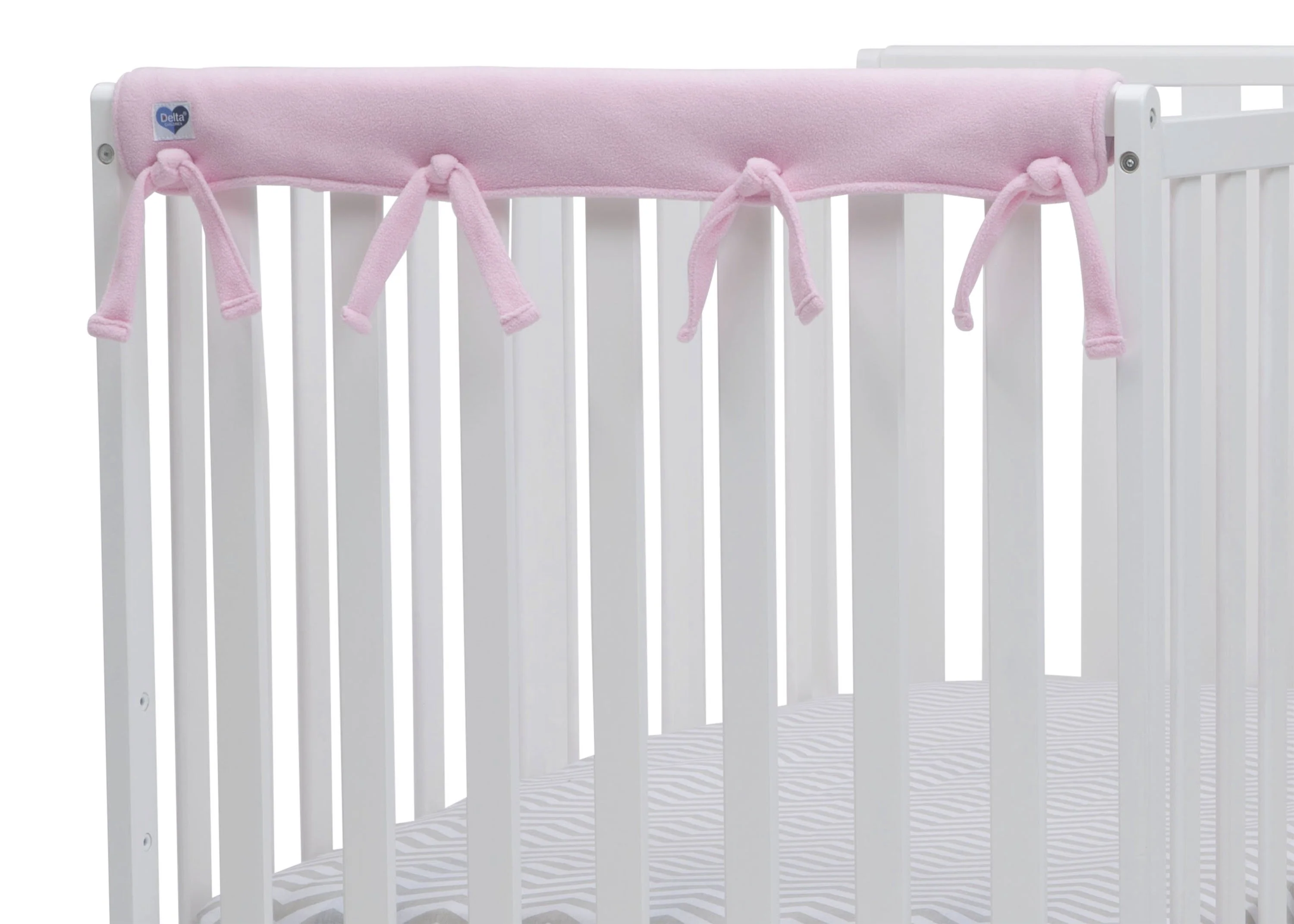 Waterproof Fleece Crib Rail Covers/Protectors for Short Side Rails, 2 Pack - Image 3