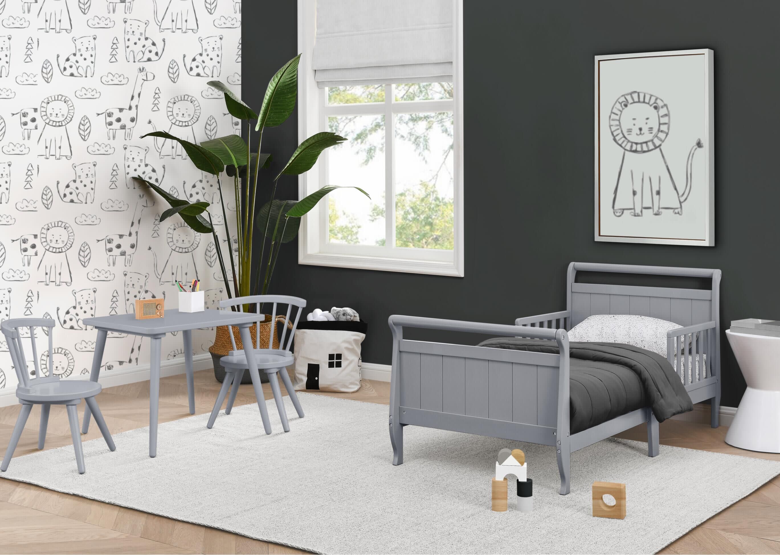 Wood Sleigh Toddler Bed - Image 5