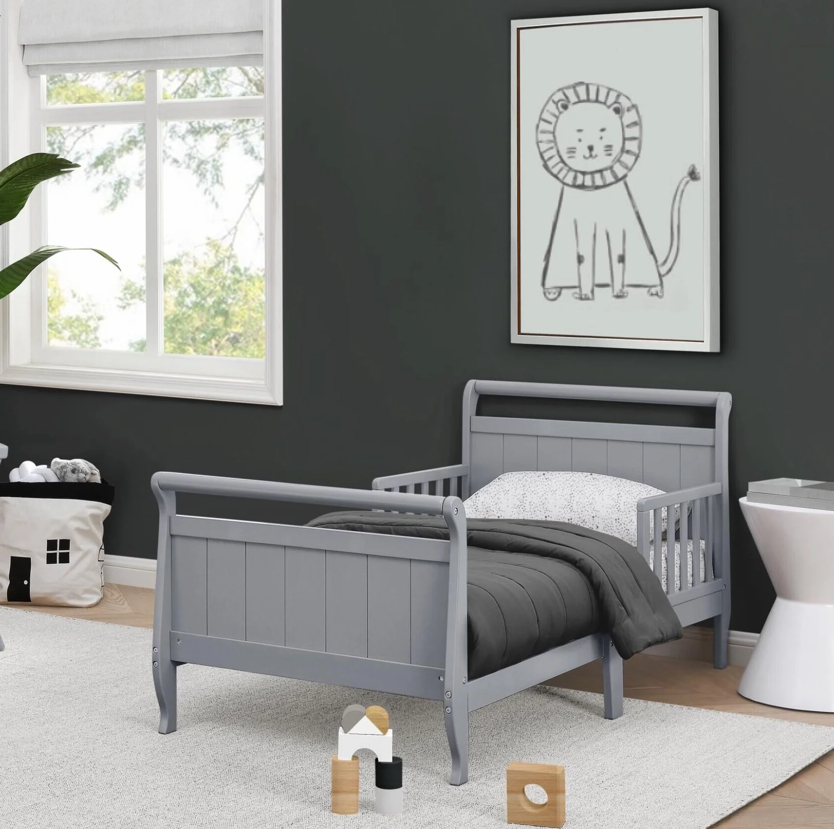 Wood Sleigh Toddler Bed - Image 8