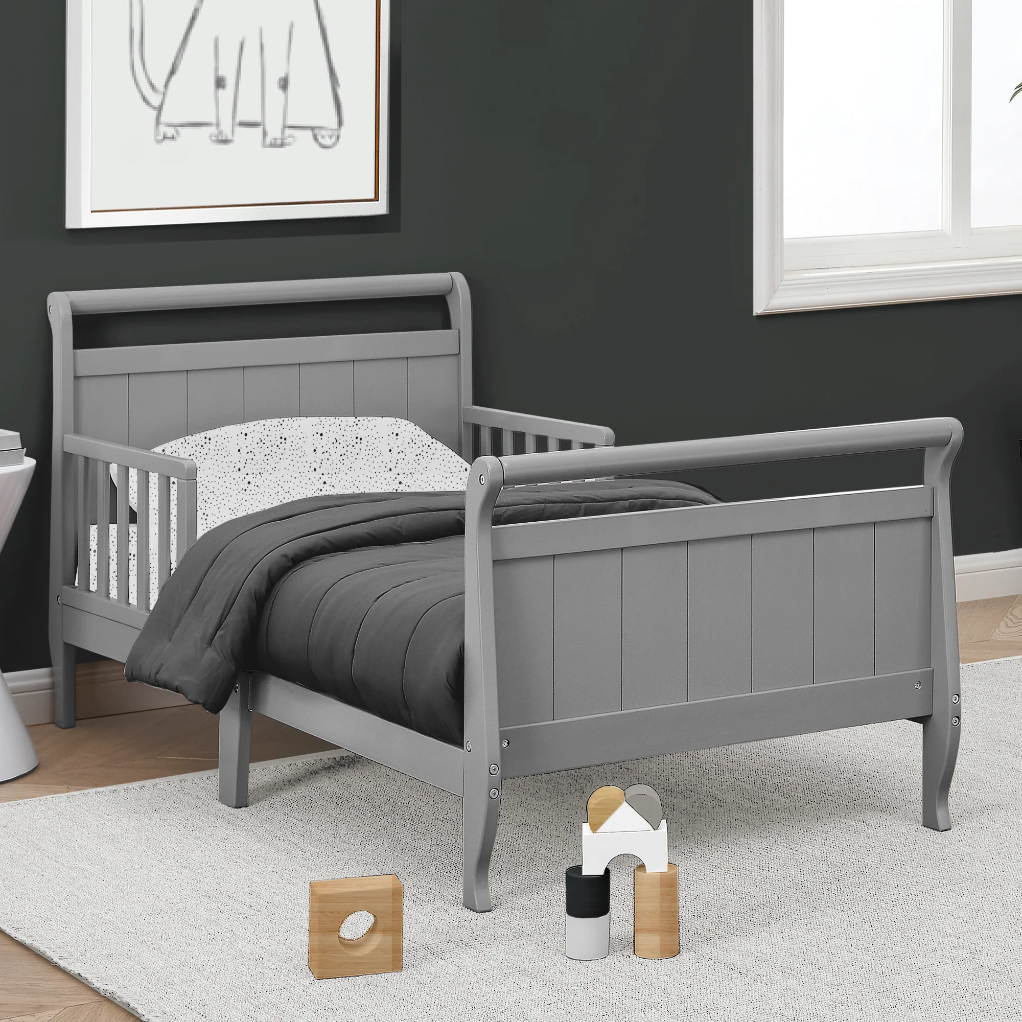 Wood Sleigh Toddler Bed - Image 10